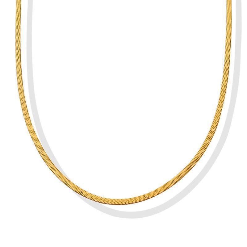Collar Baño Oro 18k Cinta L-0