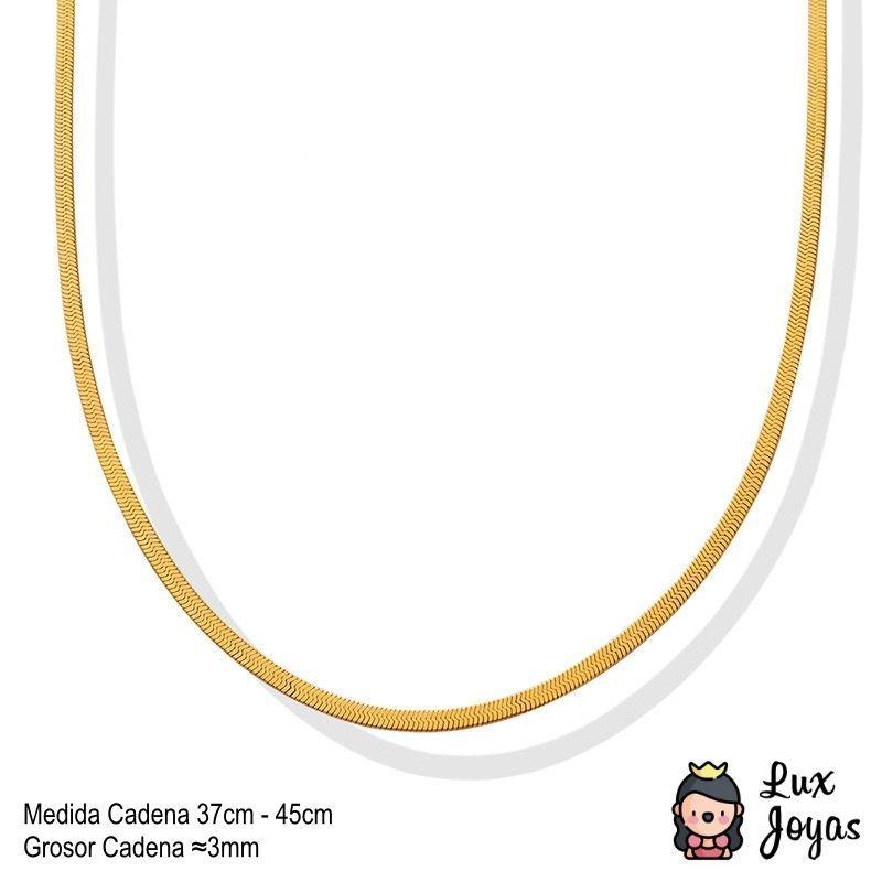 Collar Baño Oro 18k Cinta L-3