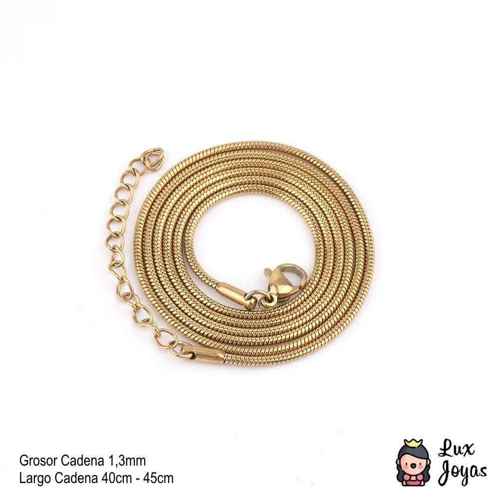 Cadena Baño Oro Amarillo 18 Kilates Cola De Topo-5