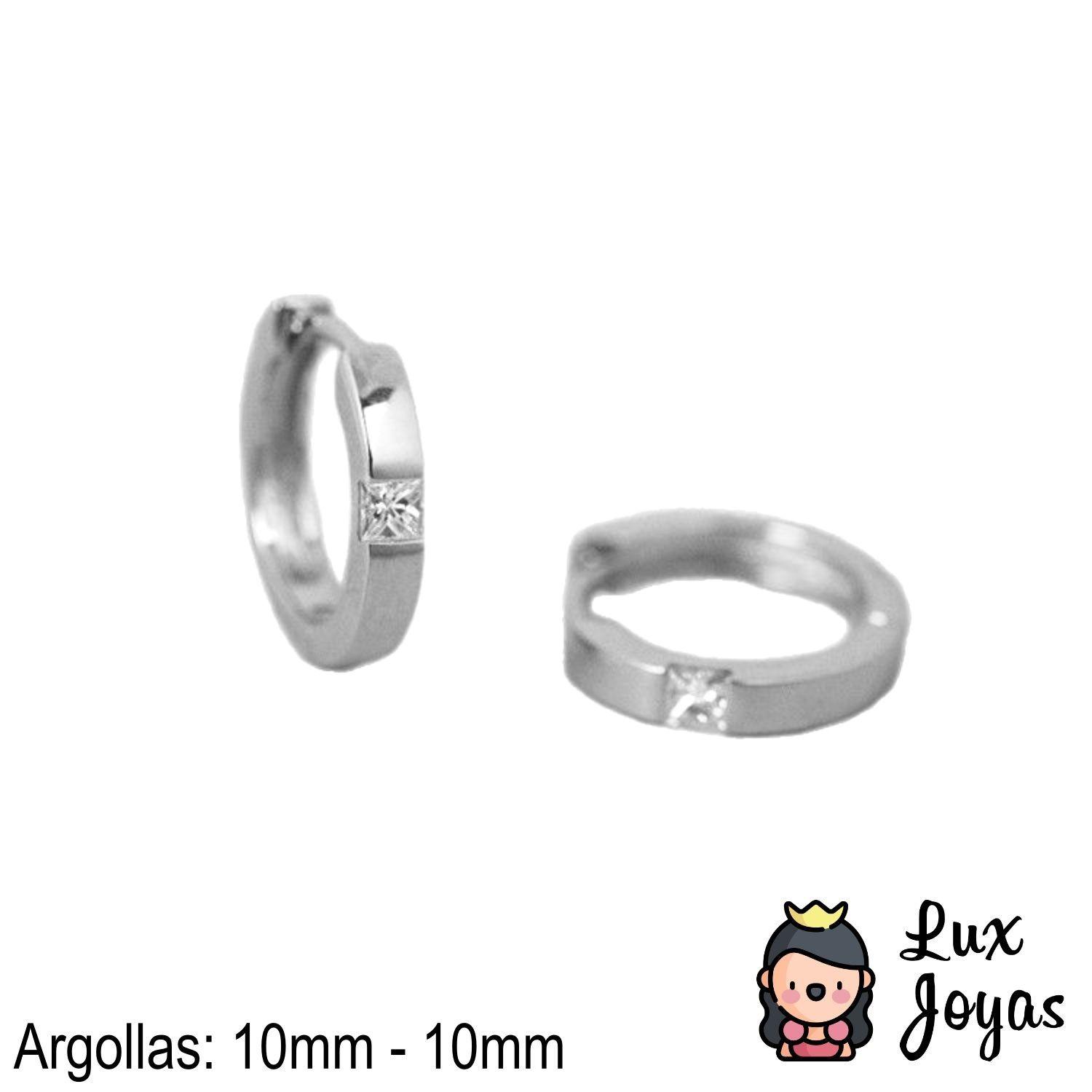 Aros Plata 925 Argollas Pluz Cuad-2
