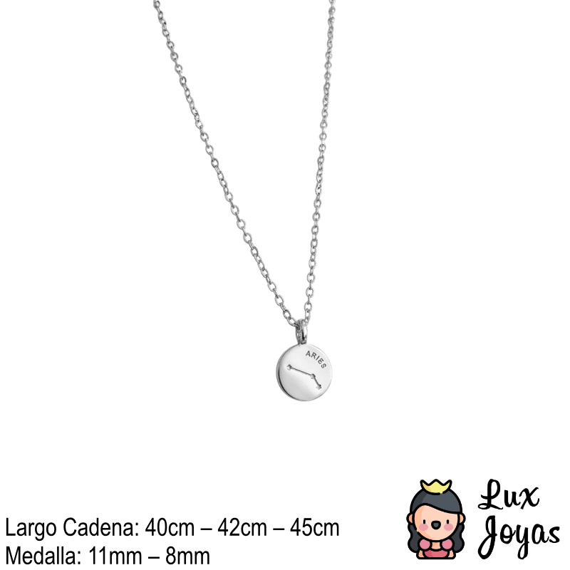 Collar Plata 925 Aries Signo Zodiacal-3