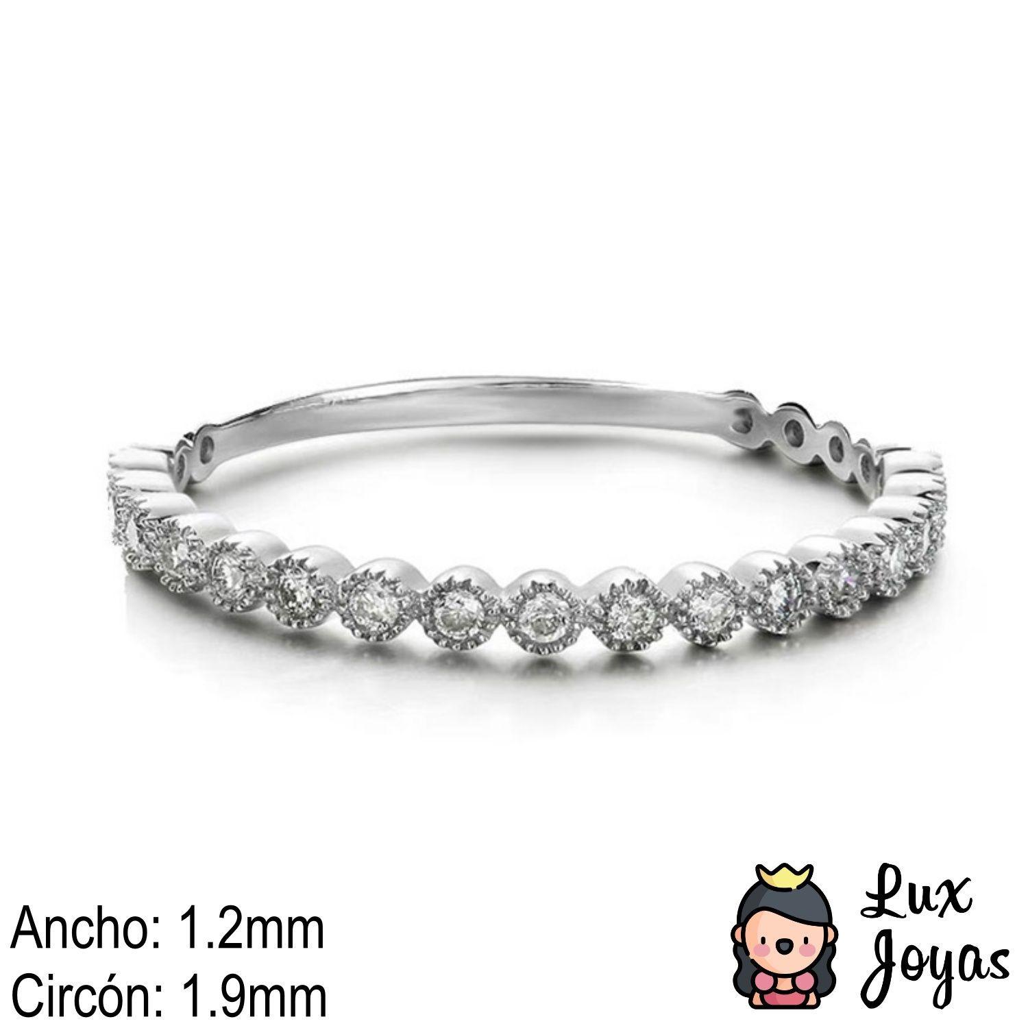 Anillo Plata 925 Medio Cintillo Circ-2