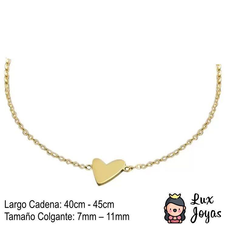 Collar Plata 925 Corazón Chec  Liso-2