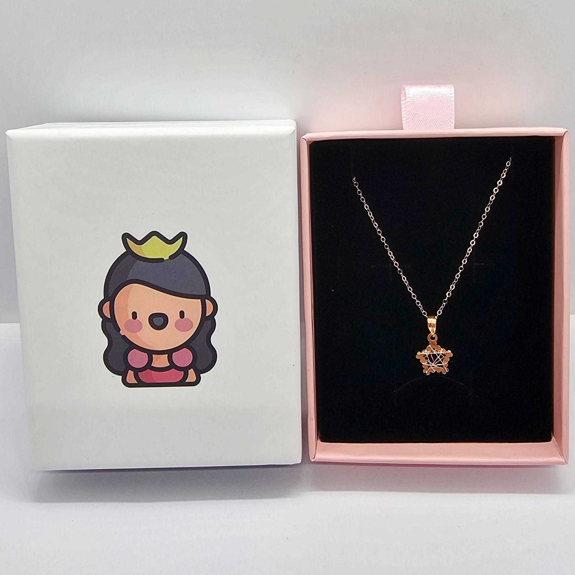 CADENA ESLABONES ORO ROSADO 18K COLGANTE ESTRELLA ENREDADO 18K-4