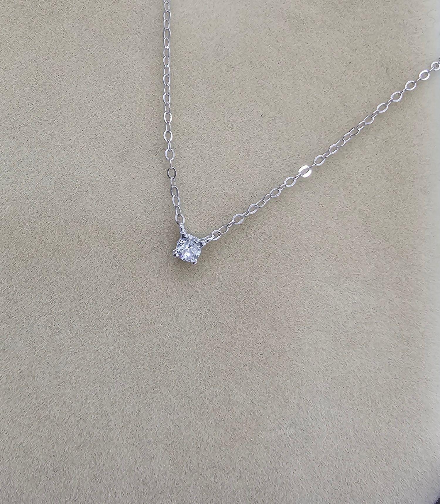 Collar Plata 925 Punto De Luz 4p-1
