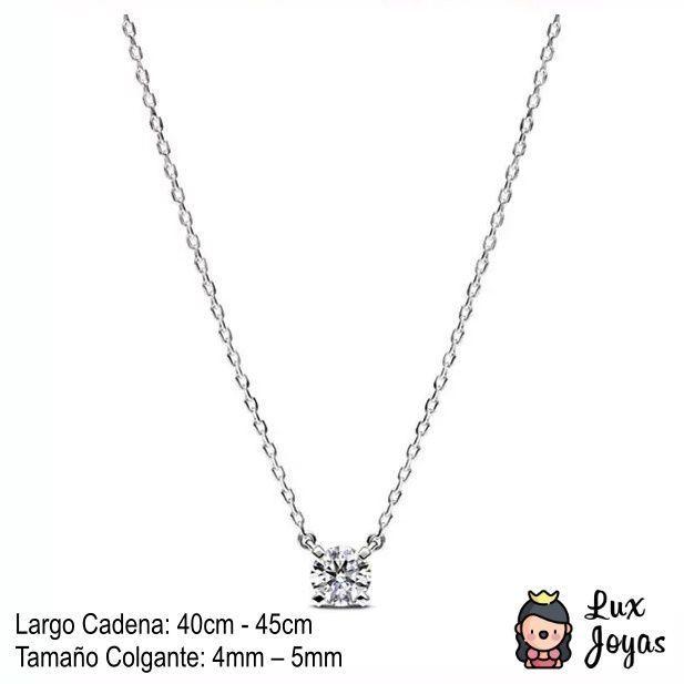 Collar Plata 925 Punto De Luz 4p-2