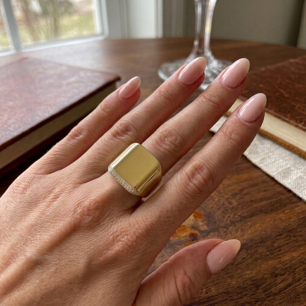 ANILLO ENCHAPADO ORO SELLO BRI-1