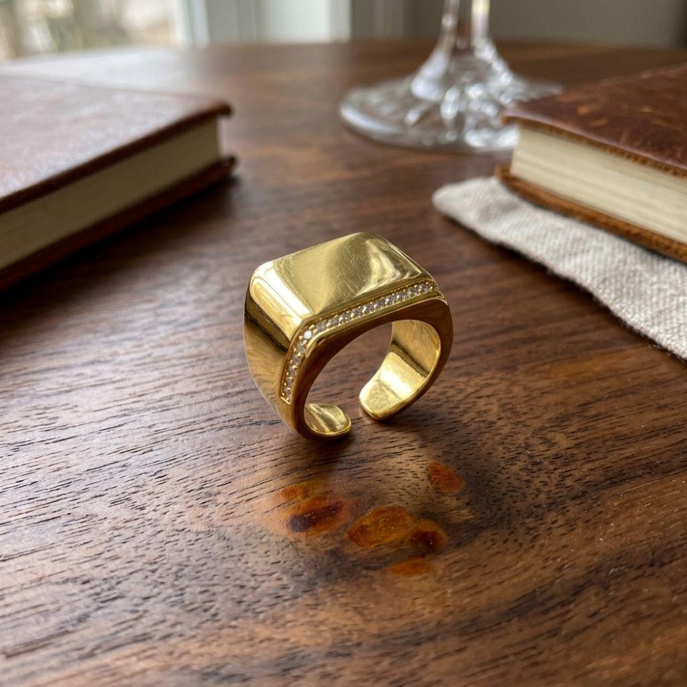 ANILLO ENCHAPADO ORO SELLO BRI-2