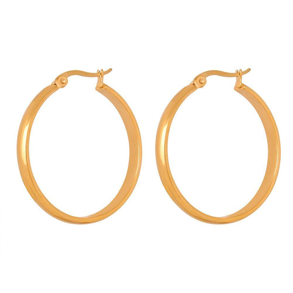Aros Baño Oro 18k Argollas Inglés-0
