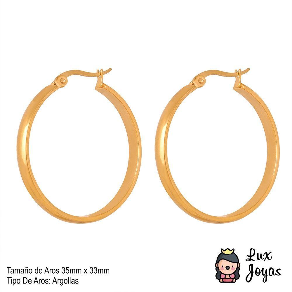 Aros Baño Oro 18k Argollas Inglés-4