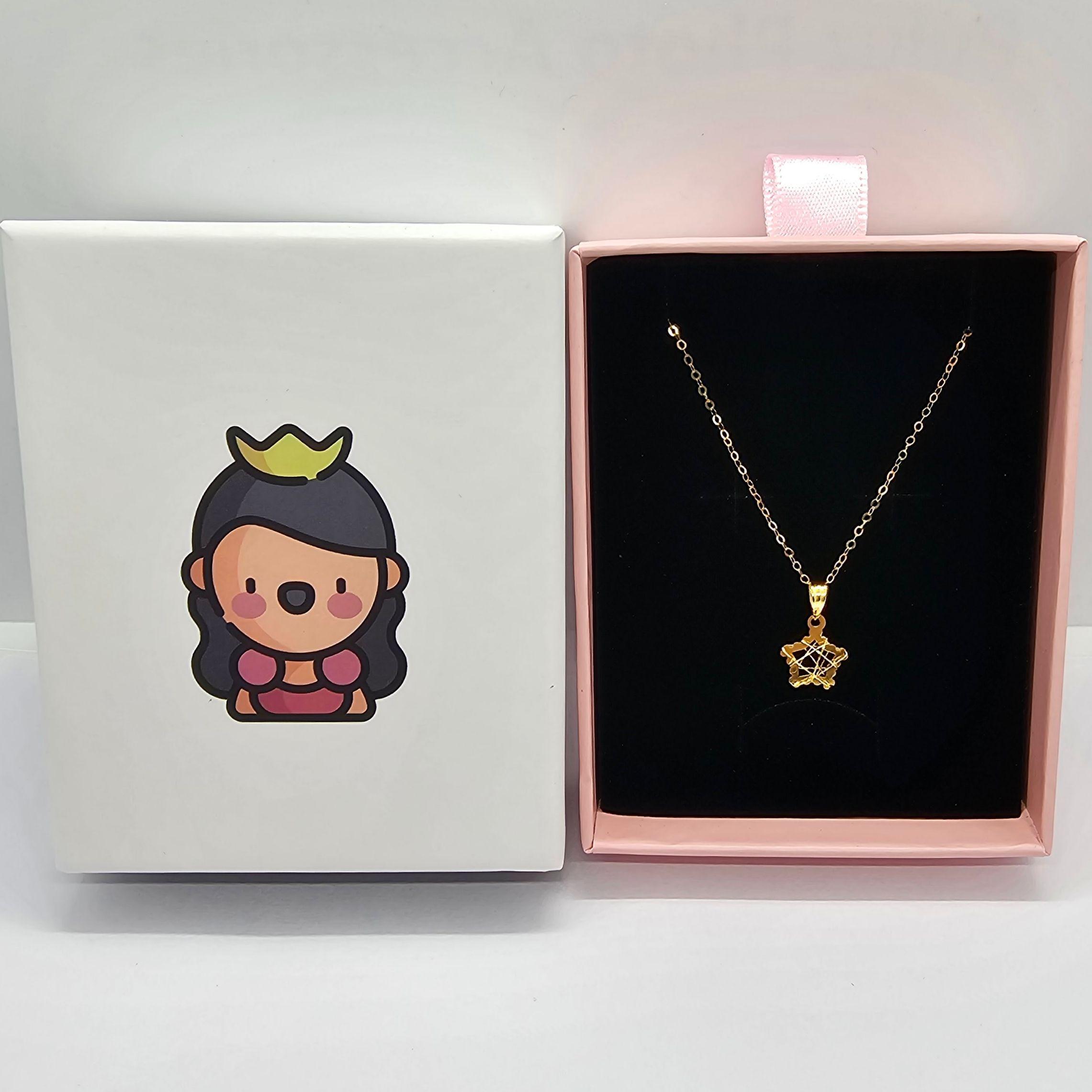 CADENA ESLABONES ORO AMARILLO 18K COLGANTE ESTRELLA ENREDADO 18K-4