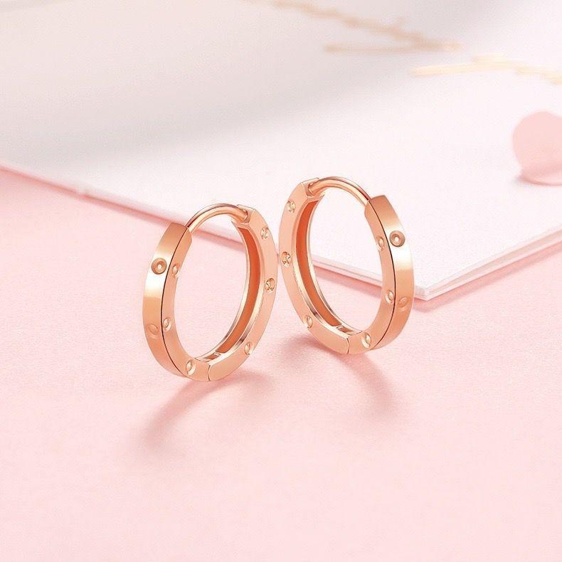 AROS ARGOLLAS DISEÑO ORO ROSADO 18K-2