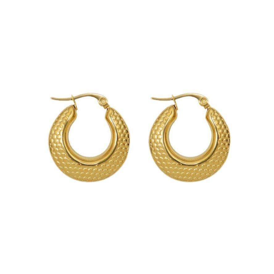 Aros Baño Oro 18k Botes Circ-0