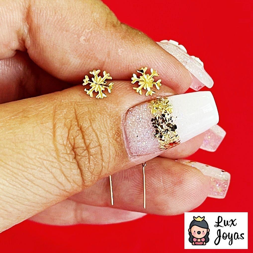 AROS LARGOS CADENA COPO DE NIEVE ORO AMARILLO 18K-4