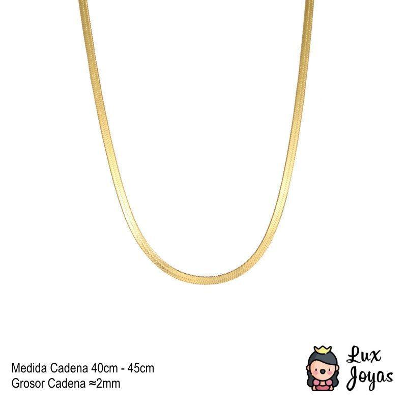 Collar Baño Oro Amarillo 18k Cinta S-3