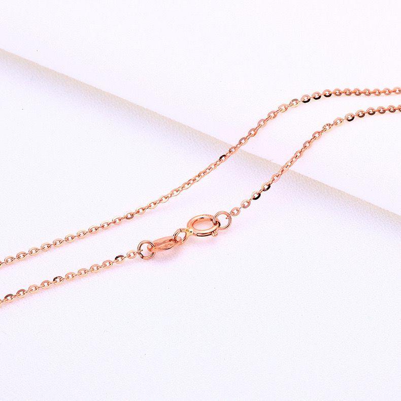 Cadena Eslabones Oro Rosado 18k-Au750 0,6G-1
