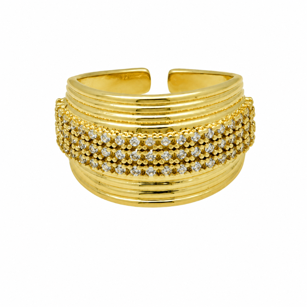 ANILLO ENCHAPADO ORO BRILLITOS 3F -0