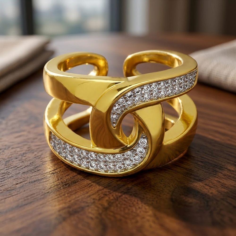 ANILLO ENCHAPADO ORO DIS DOB BRI -2