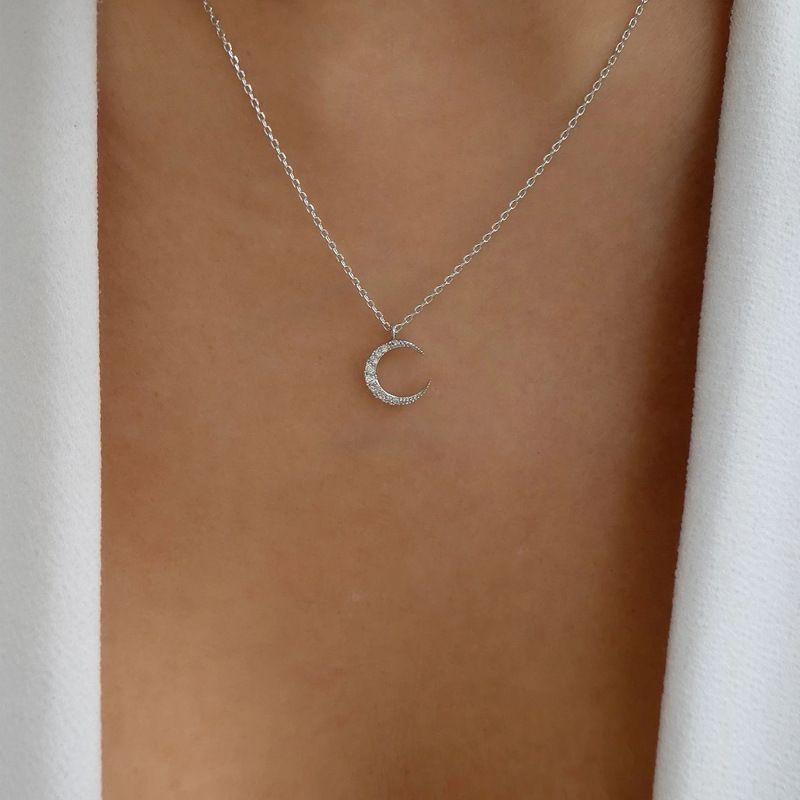 Collar Plata 925 Luna Brillitos-1
