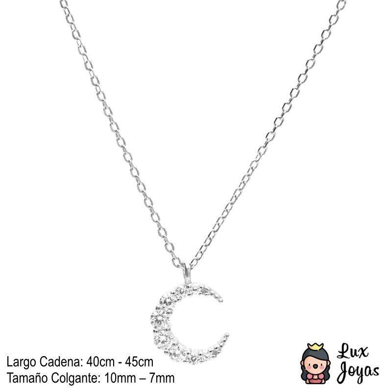 Collar Plata 925 Luna Brillitos-2