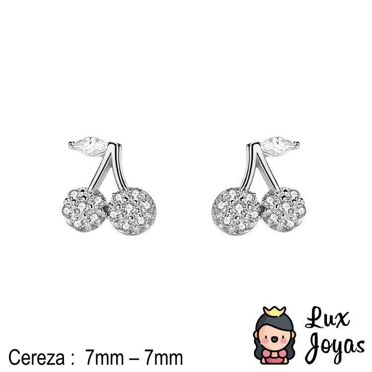 Aros Plata 925 Cereza Micro B-2