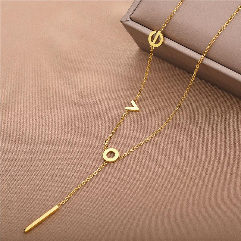 Collar Baño Oro Amarillo 18 Kilates Love-1