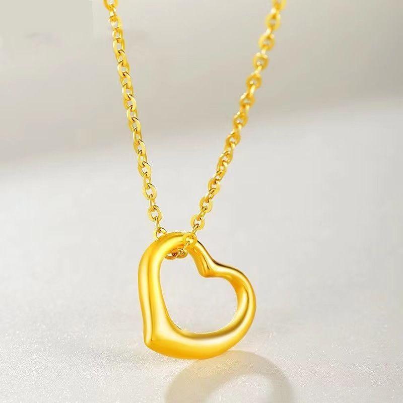 CADENA ESLABONES ORO AMARILLO 18K COLGANTE CORAZÓN-2
