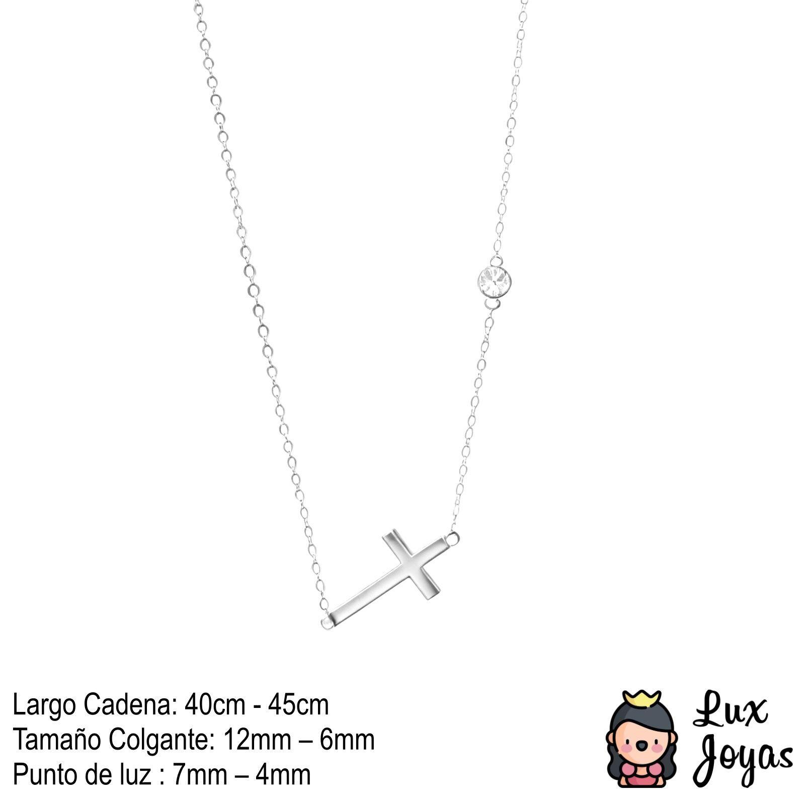 Collar Plata 925 Cruz Punto Luz-2