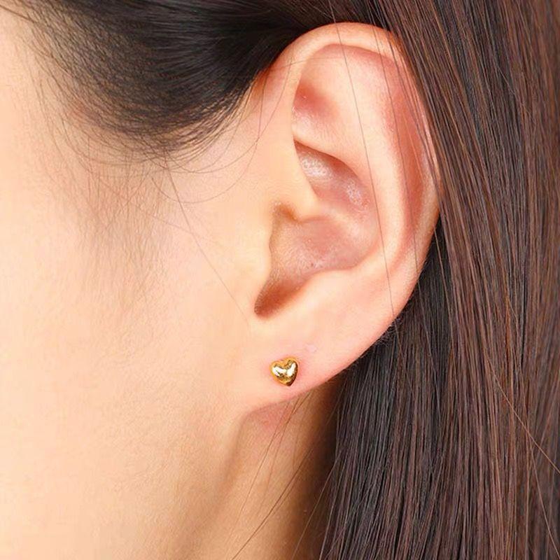 AROS PEGADOS CORAZÓN ORO AMARILLO 18K-4