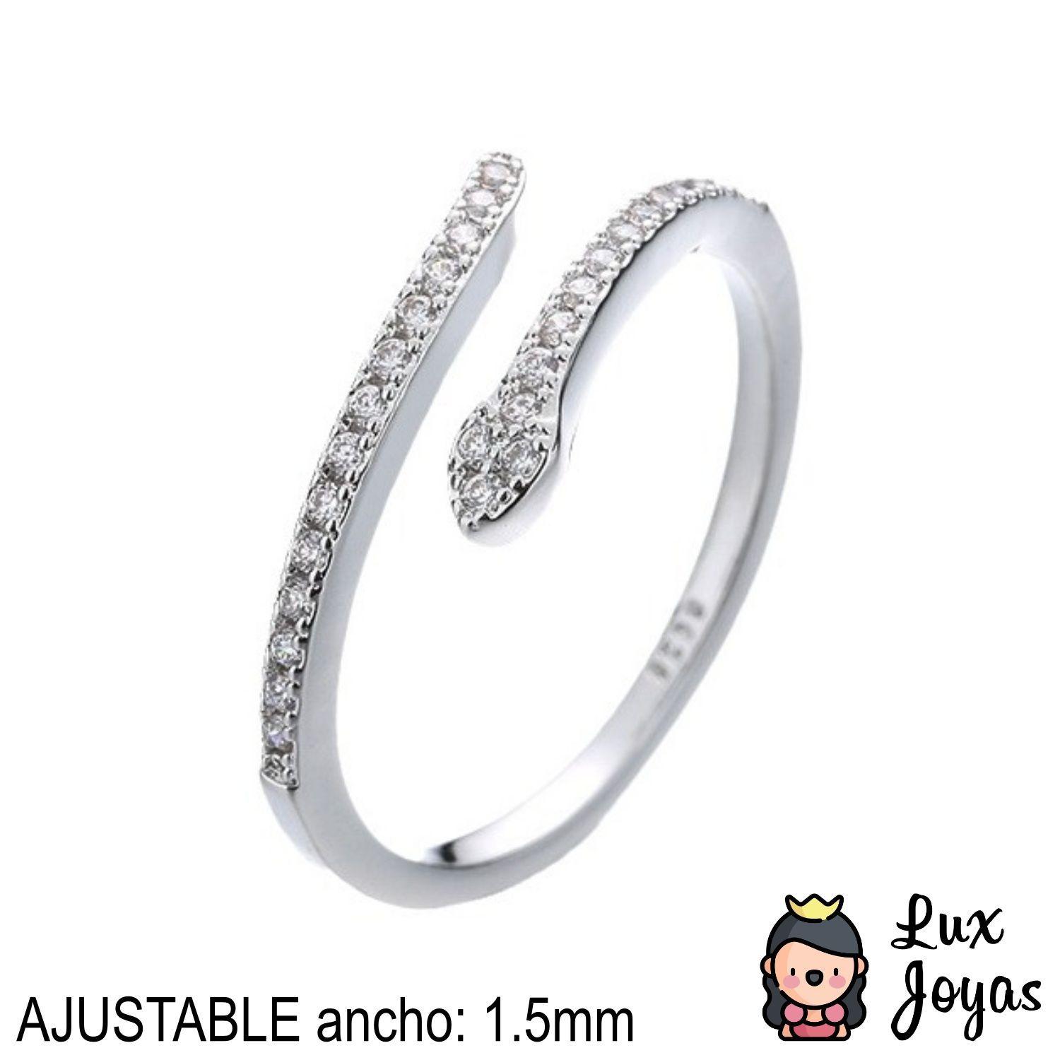 Anillo Plata 925 Serpiente Brillito-2