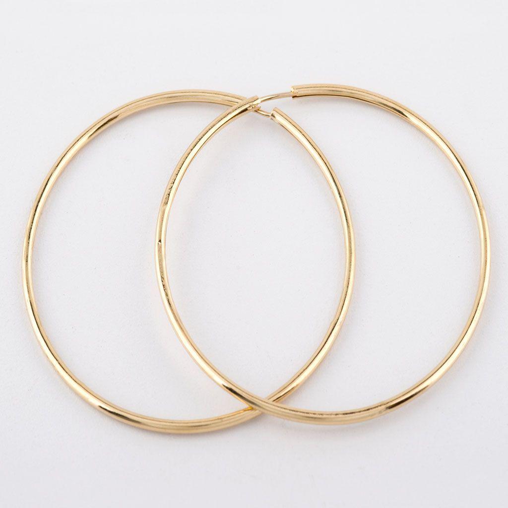 AROS ARGOLLAS 20MM LISOS ORO AMARILLO 18K-2