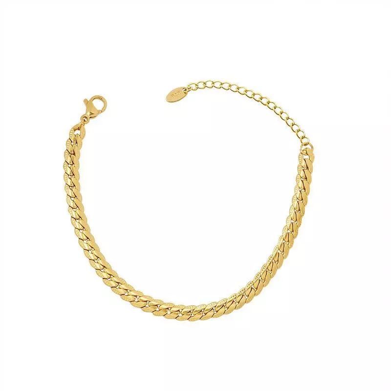 Pulsera Baño Oro 18k Grumet Diseño L-0