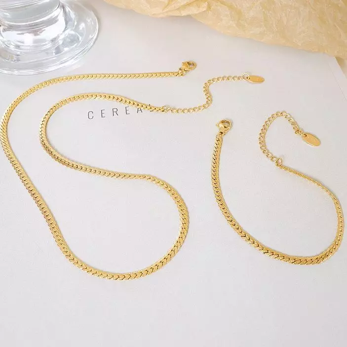 Pulsera Baño Oro 18k Grumet Diseño L-1