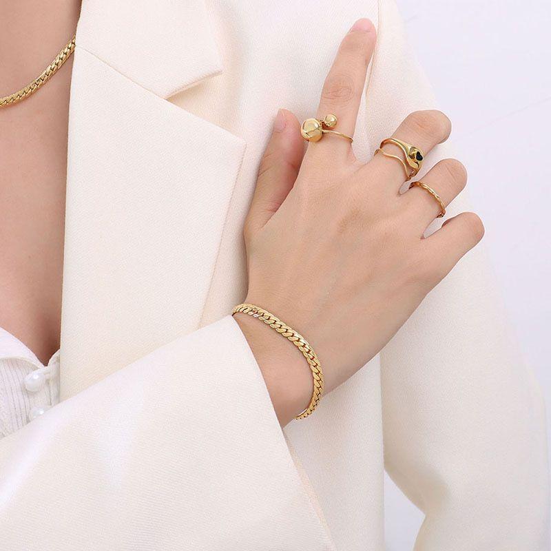 Pulsera Baño Oro 18k Grumet Diseño L-3