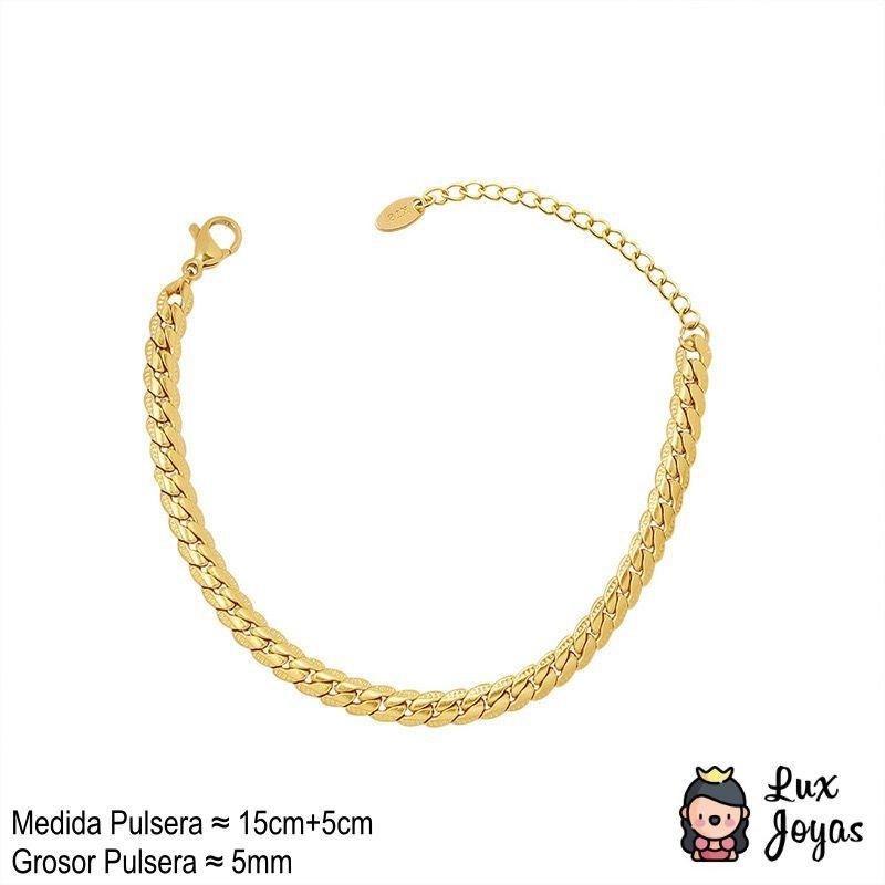 Pulsera Baño Oro 18k Grumet Diseño L-4