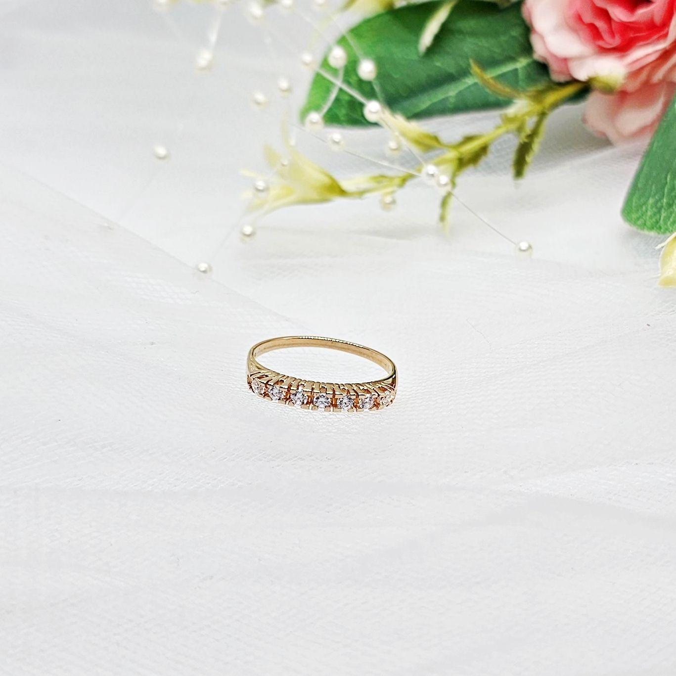 Anillo Cintillo Circones Oro 18 Kilates Nacional-2
