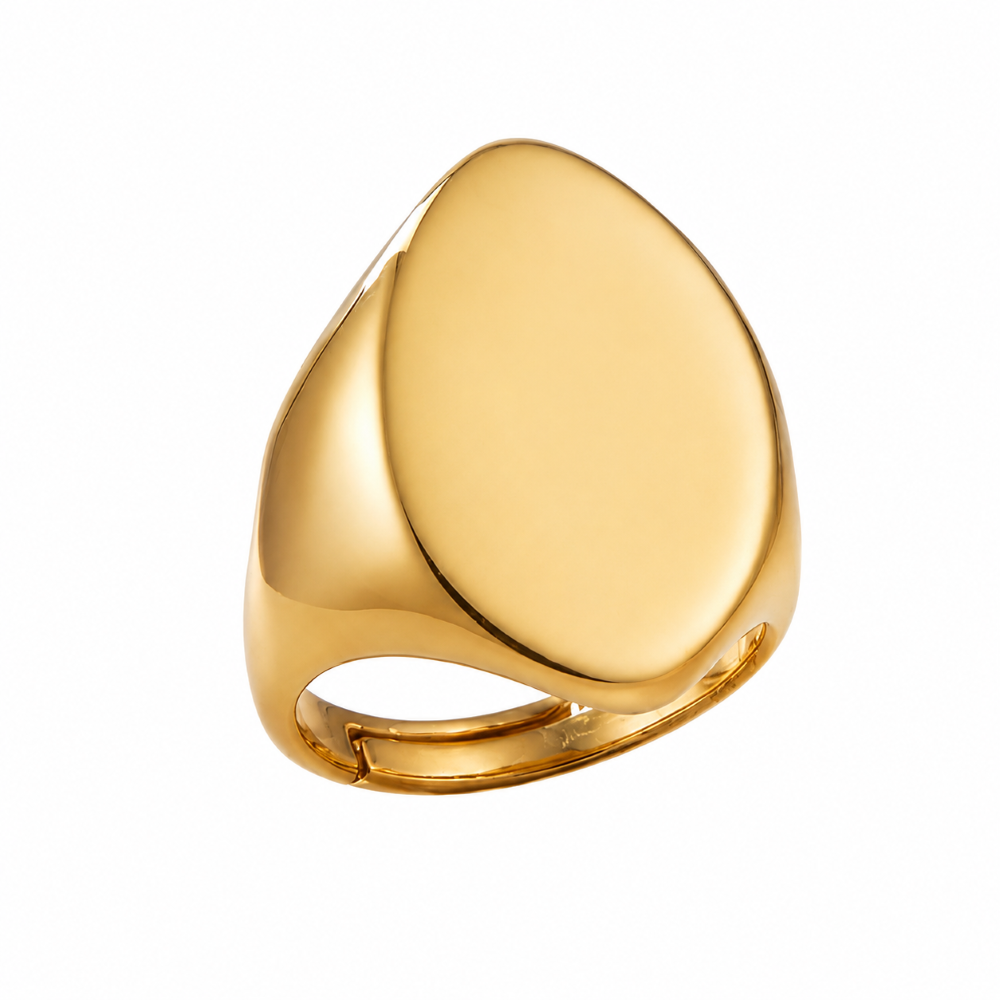ANILLO ENCHAPADO ORO ROMBO  -0