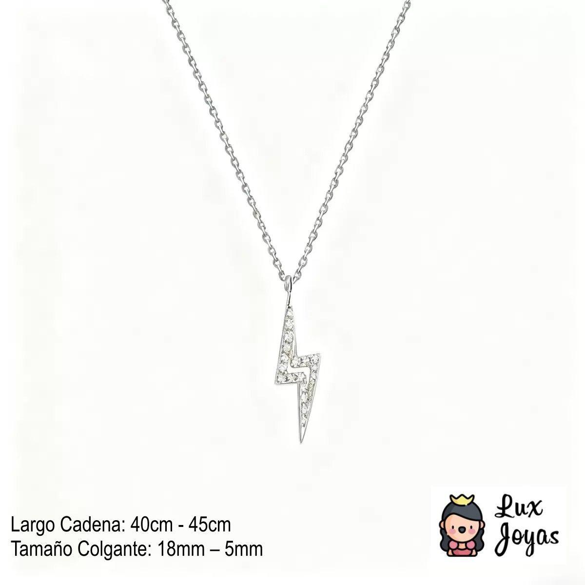 Collar Plata 925 Rayo Brillitos-2