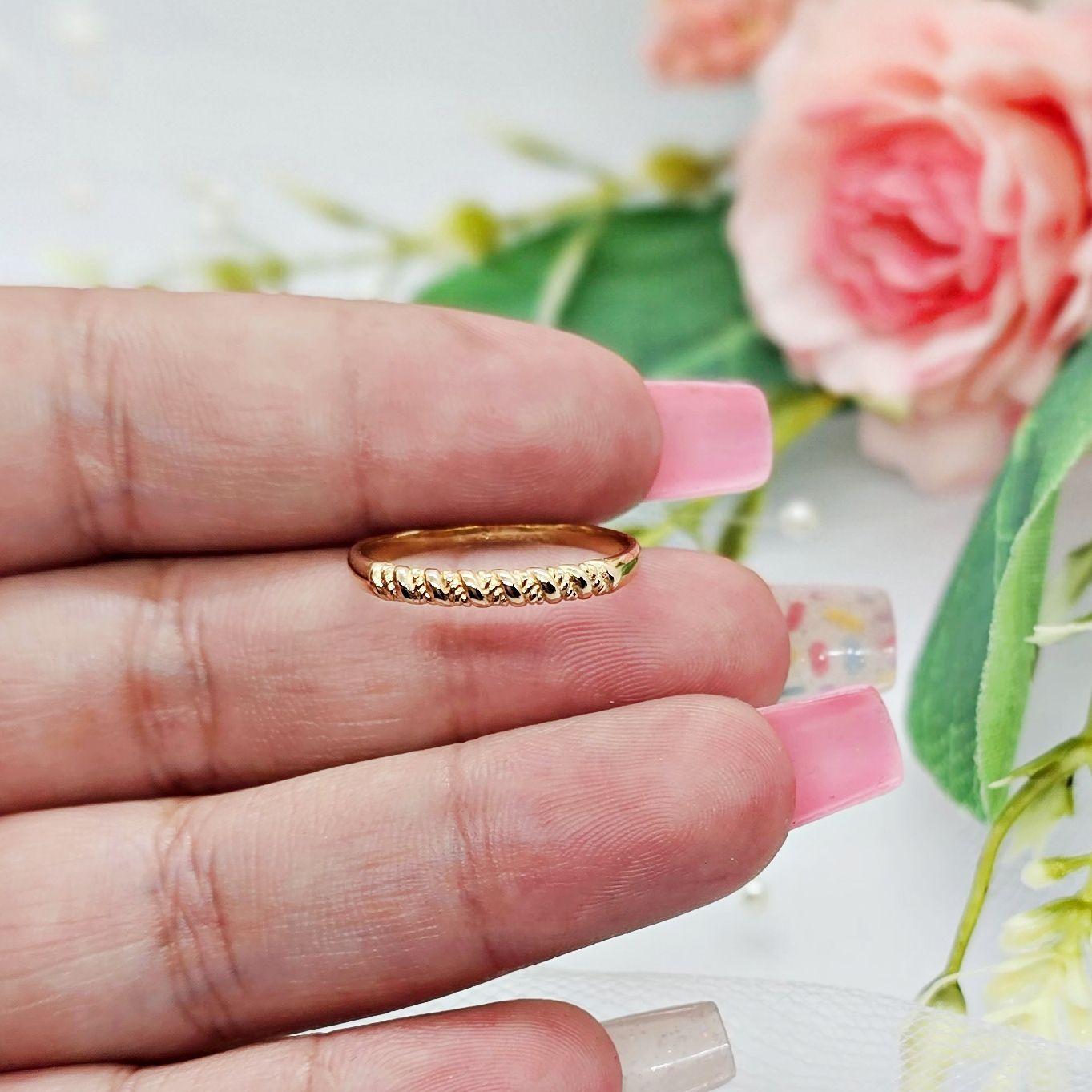 Anillo Cintillo Enroscado Oro 18 Kilates Nacional-3
