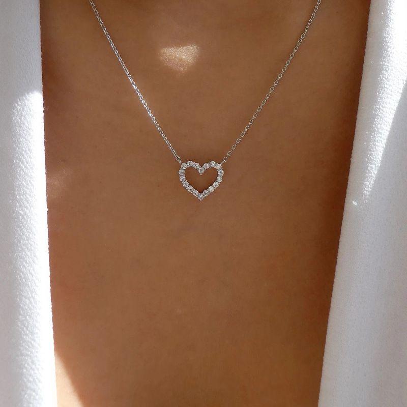Collar Plata 925 Corazón Bord Bri-1