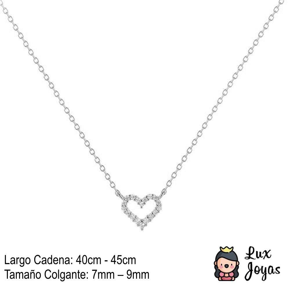 Collar Plata 925 Corazón Bord Bri-2