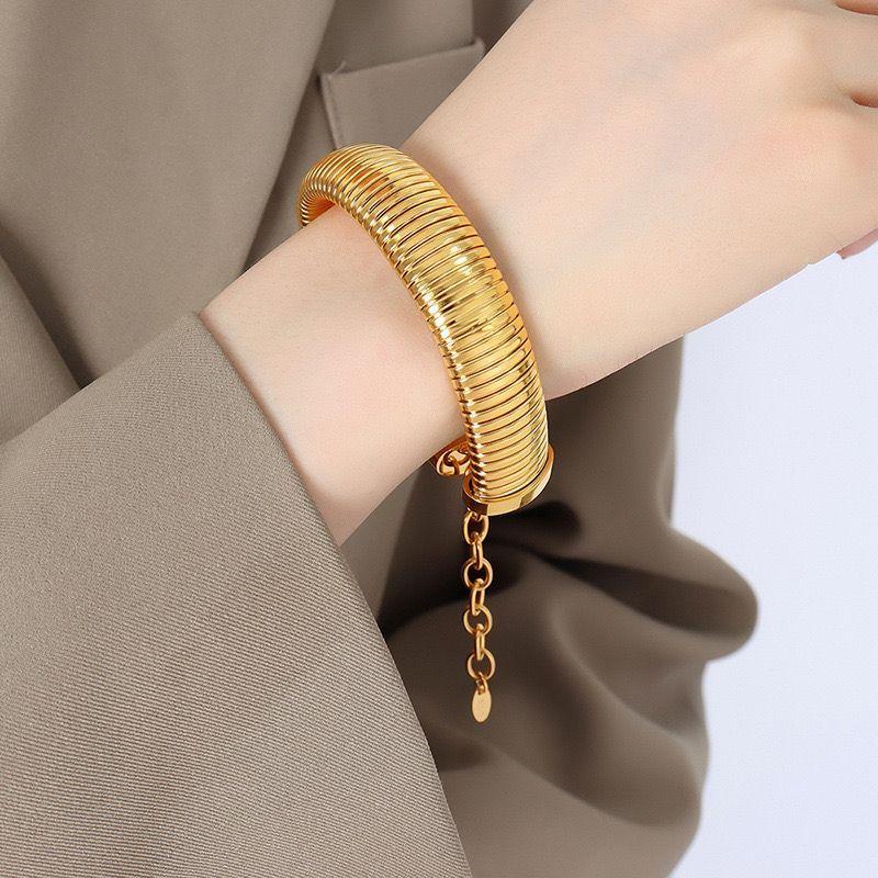 Pulsera Baño Oro 18k Elástica -2