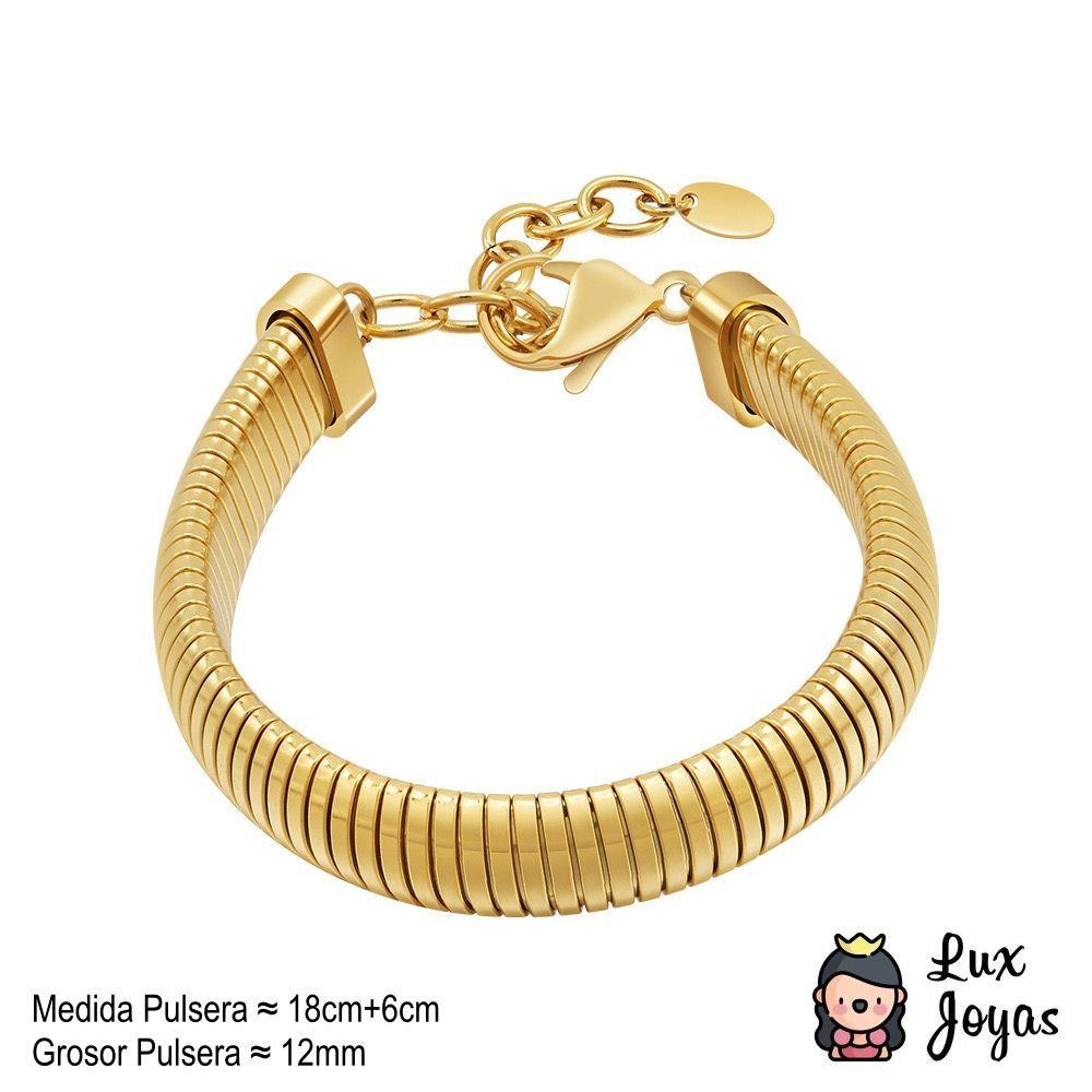 Pulsera Baño Oro 18k Elástica -3
