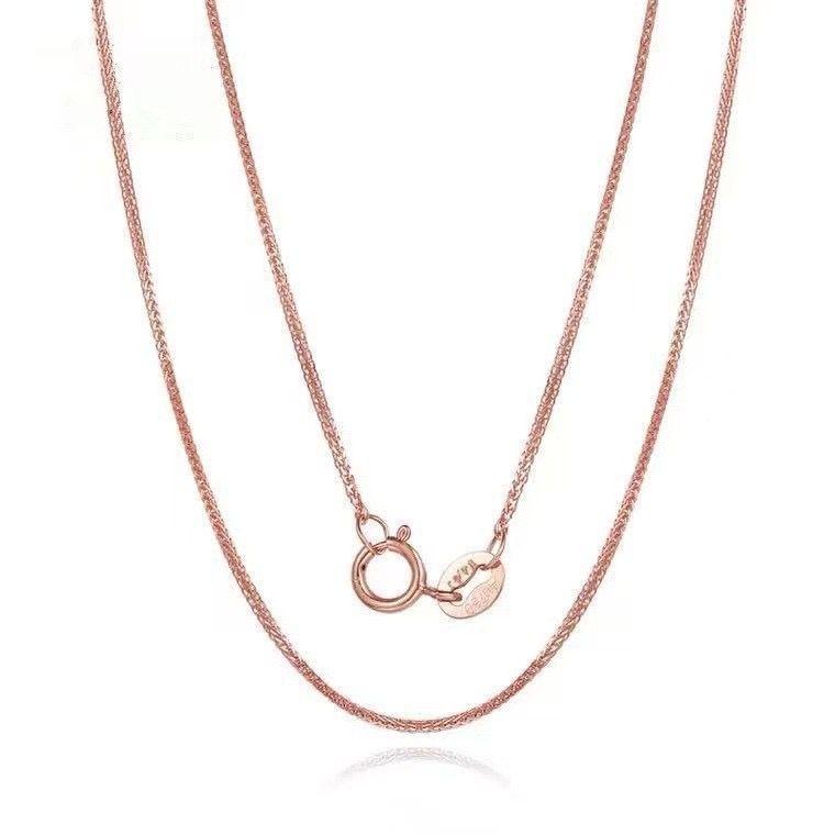 CADENA TEJIDA ORO ROSADO 18k-0