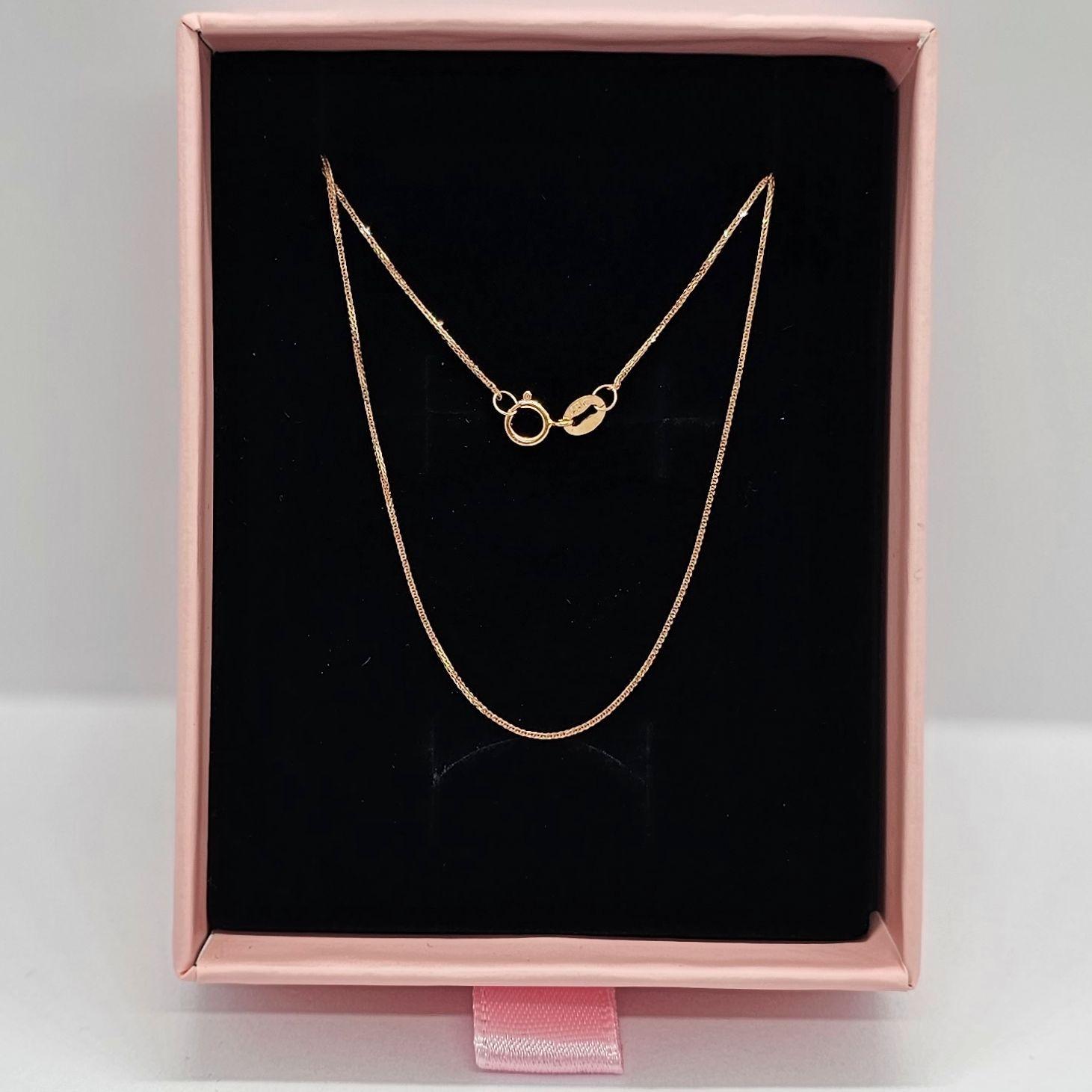 CADENA TEJIDA ORO ROSADO 18k-2