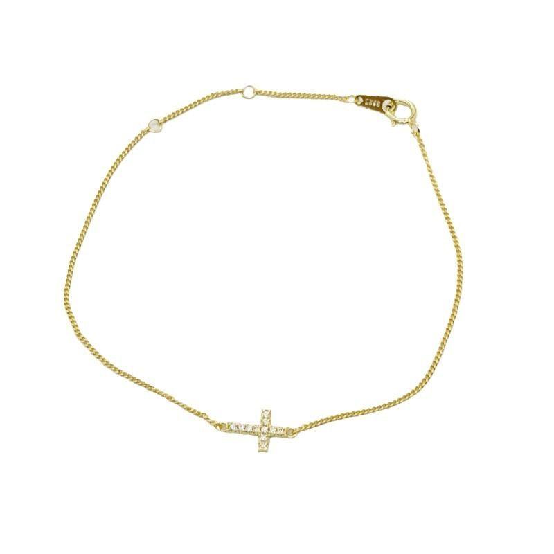 Pulsera Plata 925 Cruz Brillitos-0