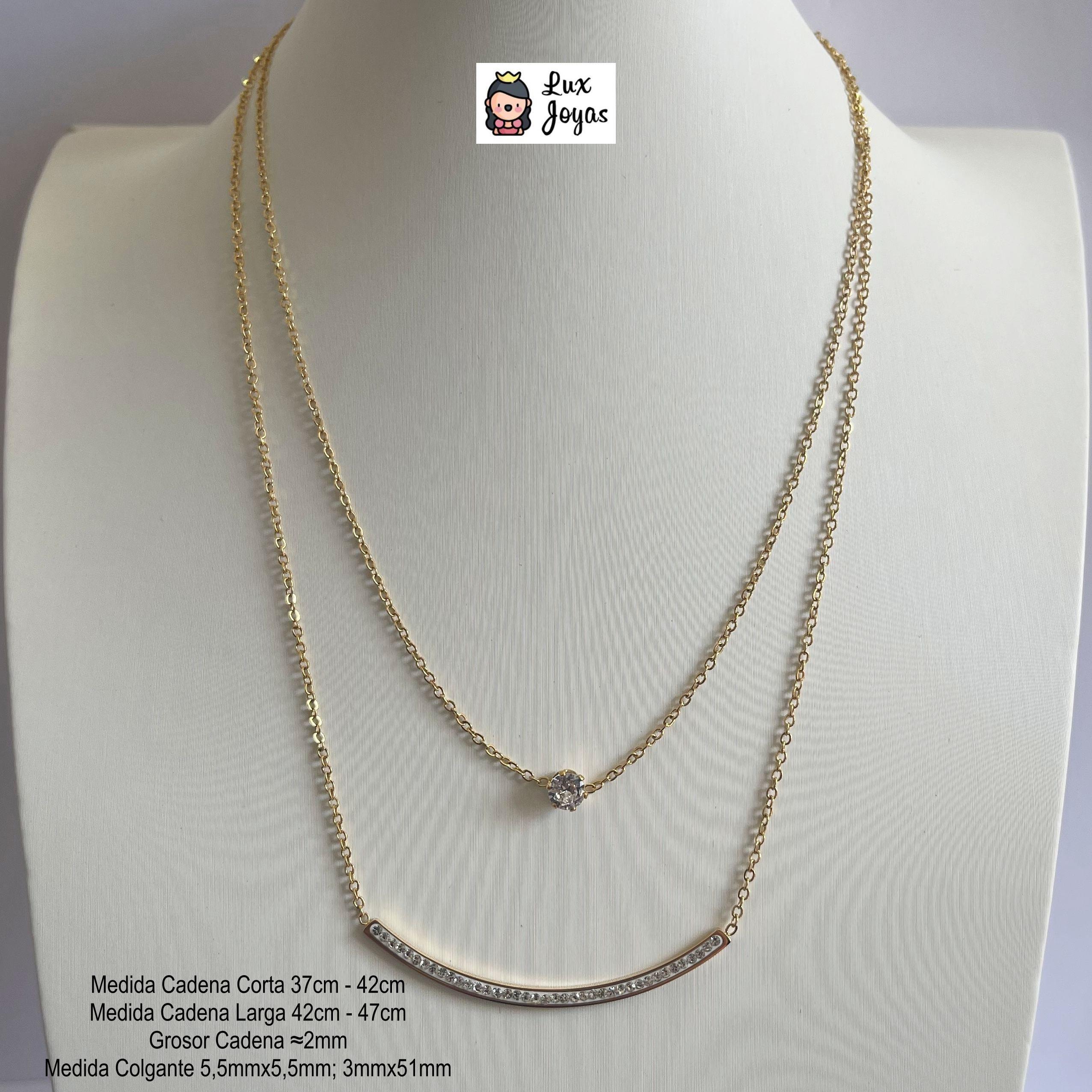 Collar Baño De Oro Amarillo 18k Punto De Luz Sonrisa Circones-3