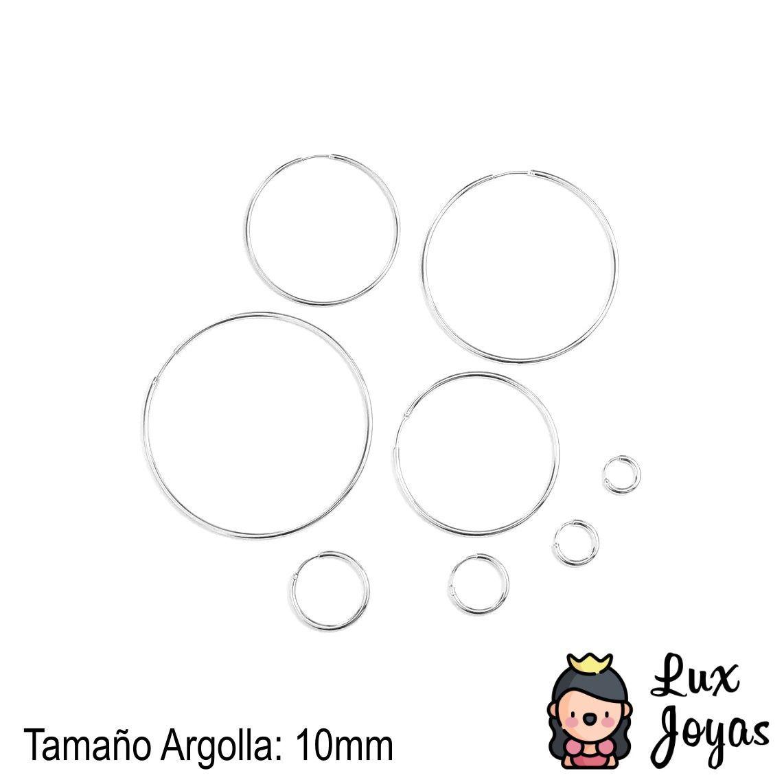 Aros Plata 925 Argollas 10mm-2