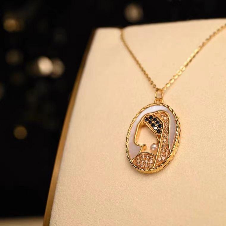 Cadena De Eslabones Oro Amarillo 18k Mujer Con Aros De Perla De Rio-2