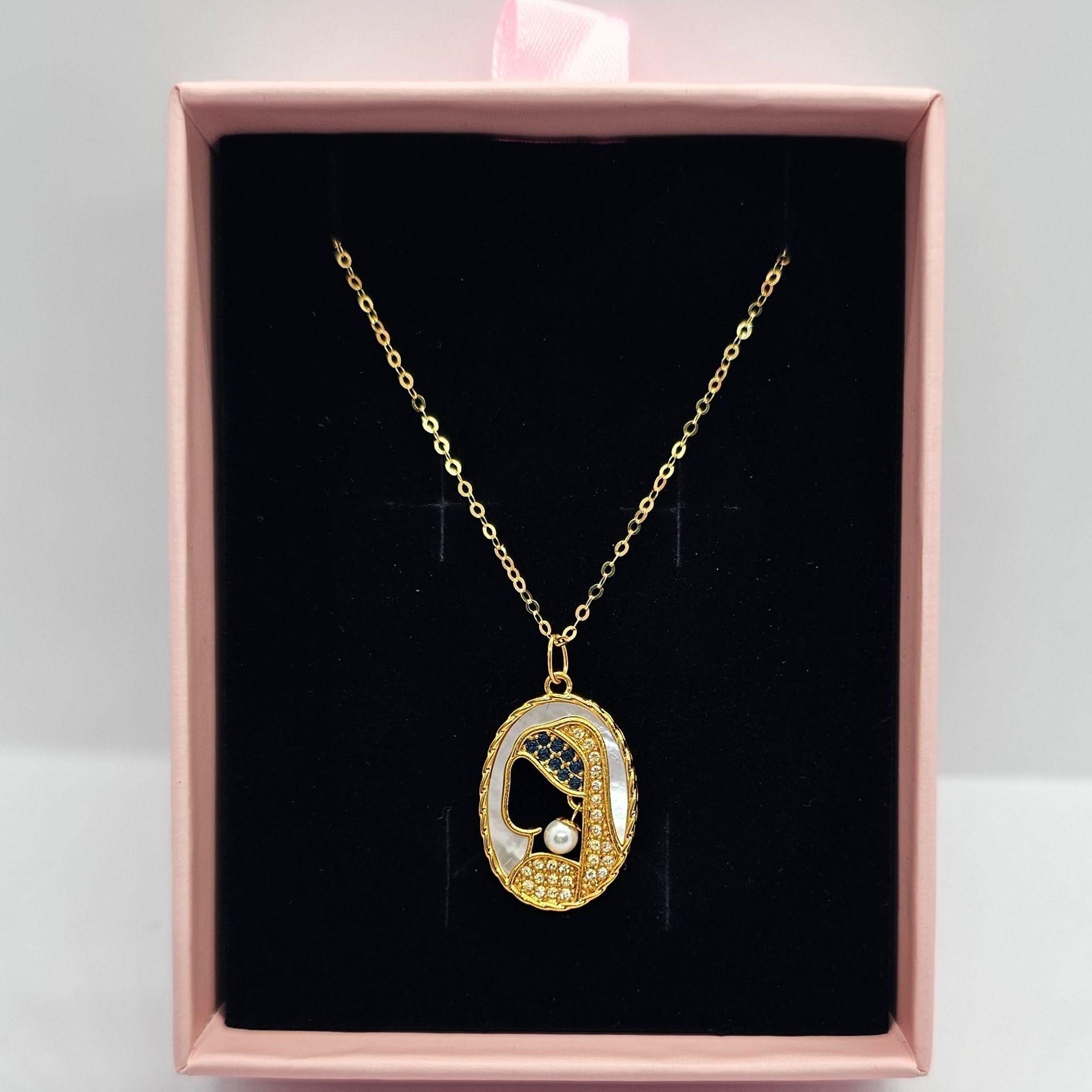 Cadena De Eslabones Oro Amarillo 18k Mujer Con Aros De Perla De Rio-5